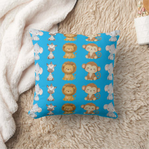 Coussin Couverture de pépinière de mignon animaux de jungl