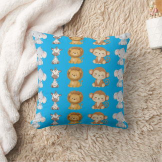Coussin Couverture de pépinière de mignon animaux de jungl