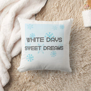 Coussin Couverture douce et confortable pour l'hiver Blanc