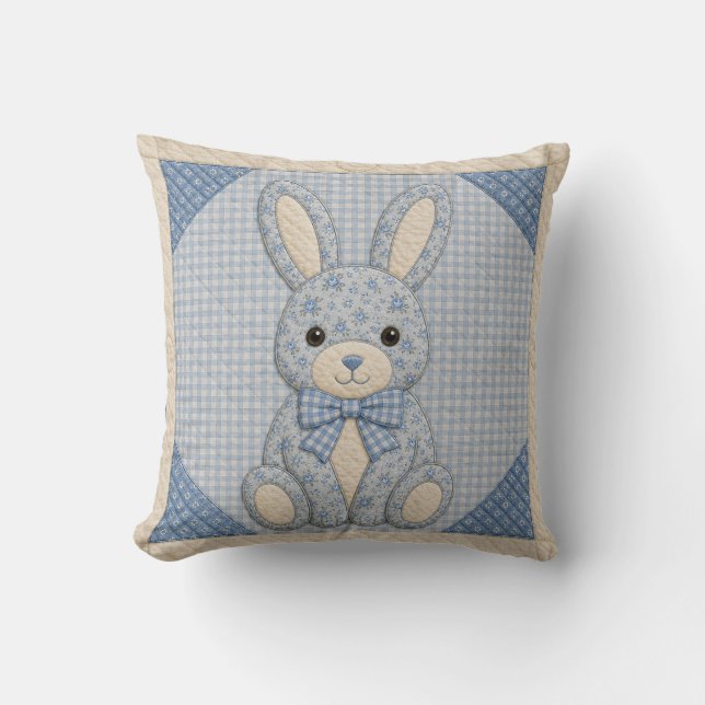 Coussin Couverture Lapin Bleu (Recto)