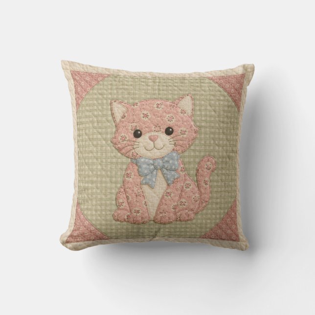 Coussin Couverture rose Kitty (Recto)