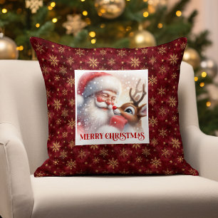 Coussin Couvre-oreiller de vacances de Rudolph Claus Père