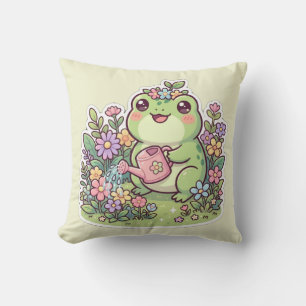 Coussin Couvre-théâtre Mignon Kawaii Grenouille Jardinage
