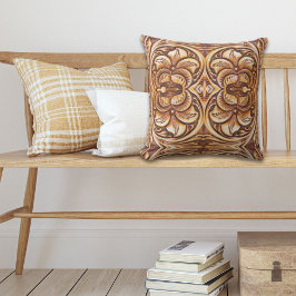 Coussin Cow-boy de pays occidental vintage en cuir