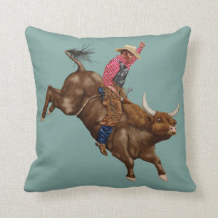 Coussin Cow-boy Vintage de la circonscription de taureau