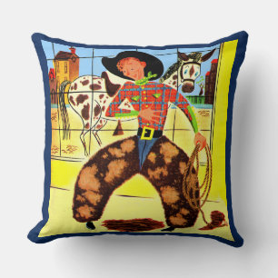 Coussin cowboy mignon