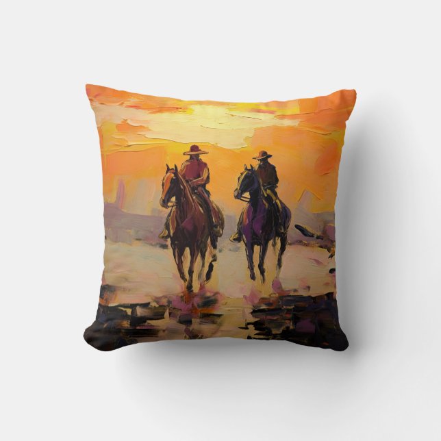 Coussin Cowboy Pillow Western Cushion Wild Pillow (Recto)