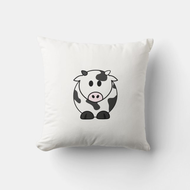 Coussin Cowzy Pillow – Cute Cartoon Cow Cushion (Recto)