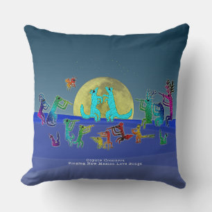 Coussin Coyote Crooners chantant des chansons d'amour du N