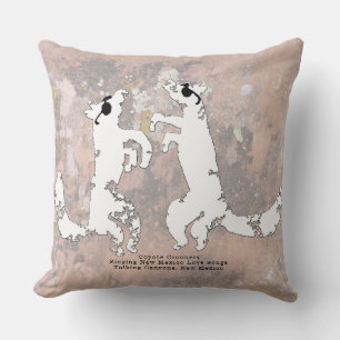 Coussin Coyote Crooners chantant des chansons d'amour du N