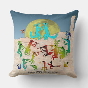 Coussin Coyote Crooners chantant des chansons d'amour du N