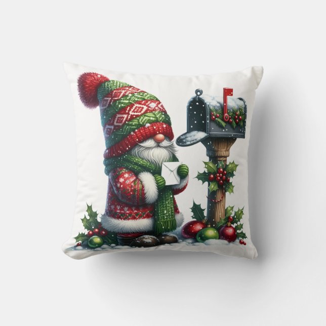 Coussin Cozy Christmas Gnome Art – Festive Holiday (Recto)