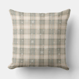Coussin Cozy Plaid & Snowflake Winter Home Décor