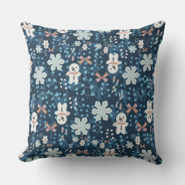 Coussin Cozy Whimsical Holiday Throw Pillow