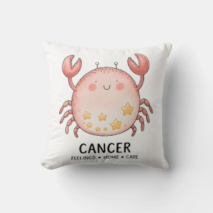 Coussin Crabe cancéreuse mignonne aux étoiles
