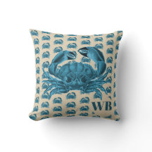 Crabe monographique sur mesure nautique en bleu et