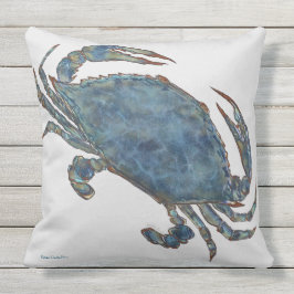 Coussin Crabes - bleu vrai