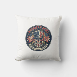 Coussin Crâne Américain Patriotique Crâne Patriotique Toug