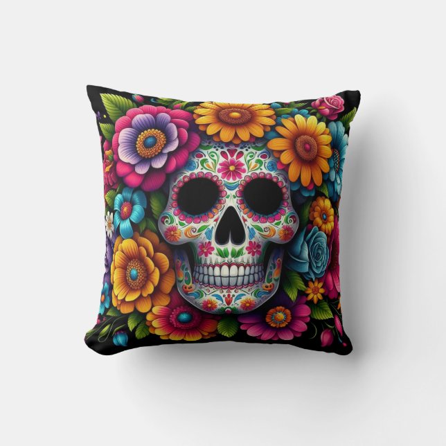 Coussin crâne coloré ! (Recto)