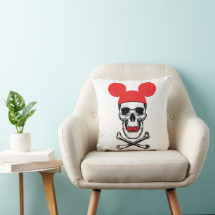 Coussin Crâne dans un chapeau à oreilles de souris de dess