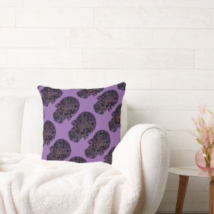 Coussin Crâne de Filigree dans les nuances de violet