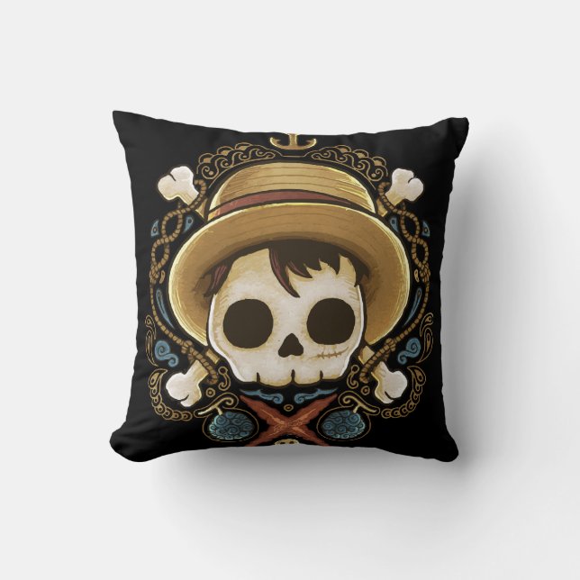 Coussin Crâne de pirate (Recto)