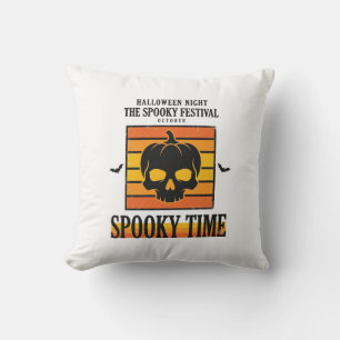 Coussin Crâne d'Halloween Drôle Épouvantable Citation Vint