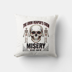 Coussin Crâne d'Halloween Effrayant Créatif Histoire Vinta