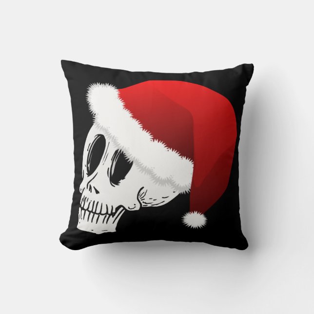 Coussin Crâne du père noël de Noël (Recto)