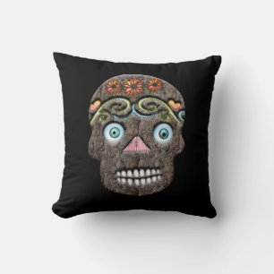 Coussin Crâne en Sucre de Jour des Morts (Blonde)