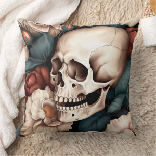 Coussin Crâne gothique 3D