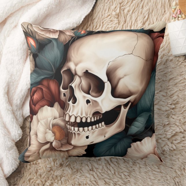 Coussin Crâne gothique 3D (Couverture)
