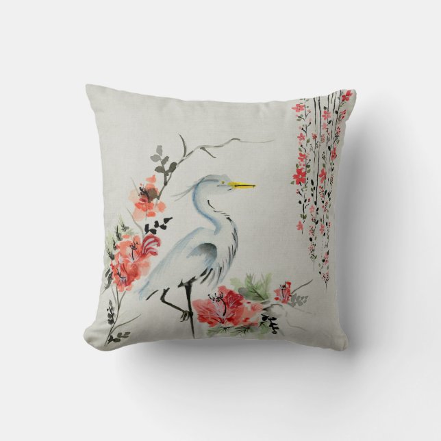 Coussin Crane japonaise (Recto)