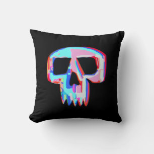 Coussin Crâne néon