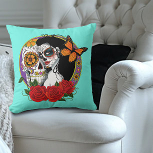 Coussin Crânes à sucre Art Nouveau
