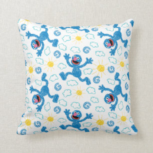Coussin Crayon Grover Motif Soleil Radieux