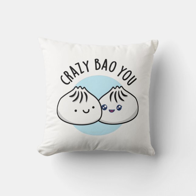 Coussin Crazy Bao Vous Drôle Dimsum Pun (Recto)