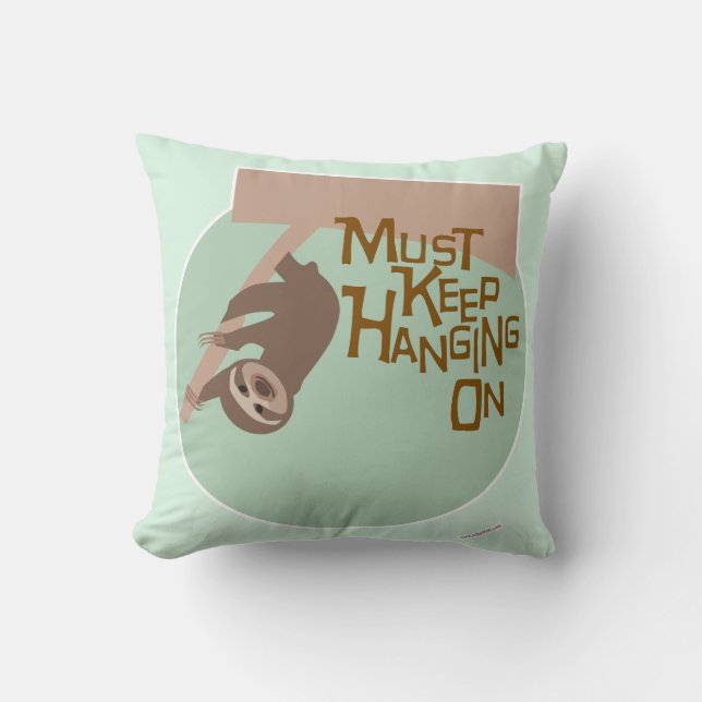 Coussin Crazy Cute Hang Sur Le Dessin De Fente De Dessin (Recto)