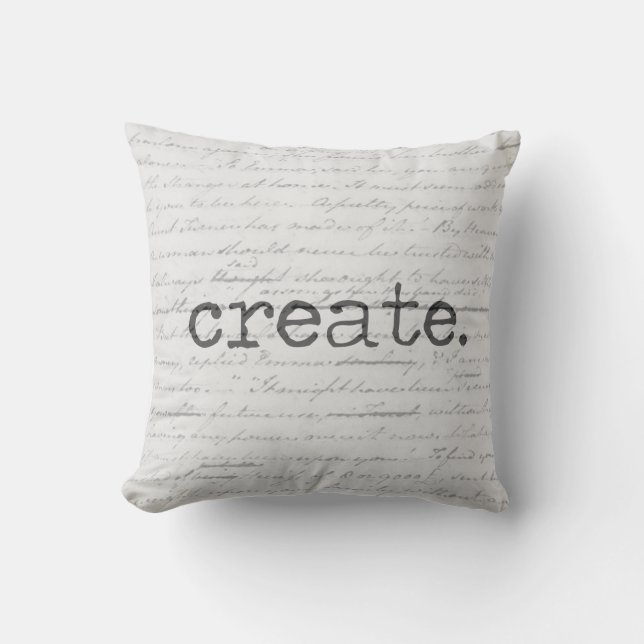 Coussin create, Jane Austen Manuscrit de motivation (Recto)