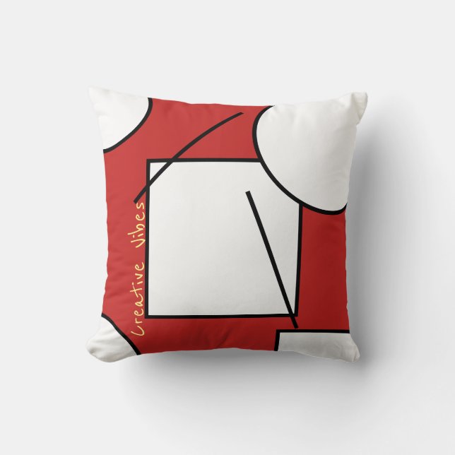 Coussin Créatif d'Art Abstrait Vibes (Recto)