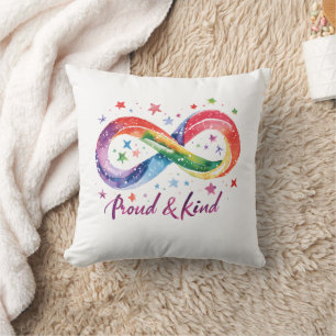 Coussin Création infinie arc-en-ciel fière et gentille   F
