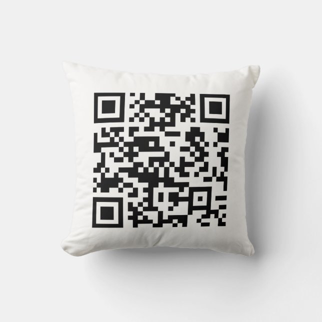 Coussin Création instantanée de code QR (en entrant votre  (Recto)