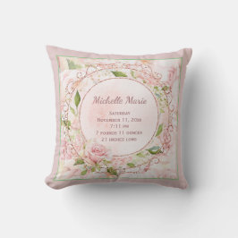 Coussin Crèche vintage de rose de rose de stat de