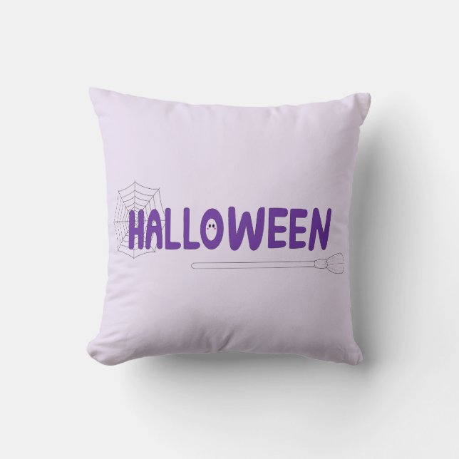Coussin Creepy Cute Happy Halloween Calligraphy Artwork (Recto)