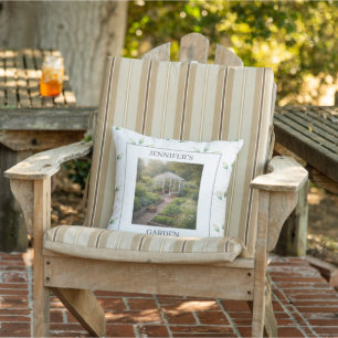 Coussin Créez vos propres photos de jardin monogramme jard