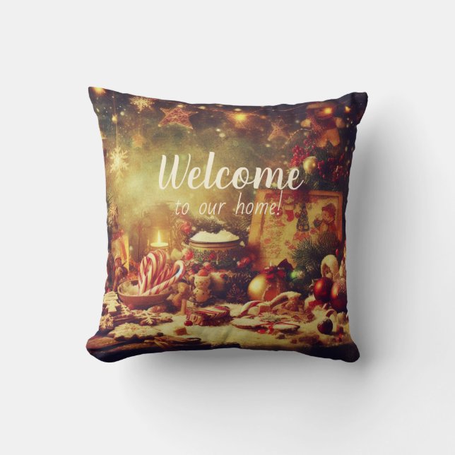 Coussin Créez vos propres souvenirs de Noël romantiques (Recto)