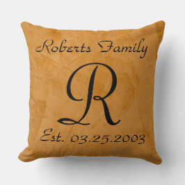 Coussin Créez votre propre anniversaire en cuir Tannée Fau