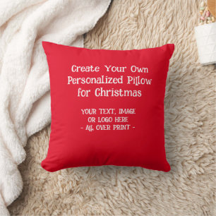 Coussin Créez votre propre cadeau de Noël personnalisé Cou