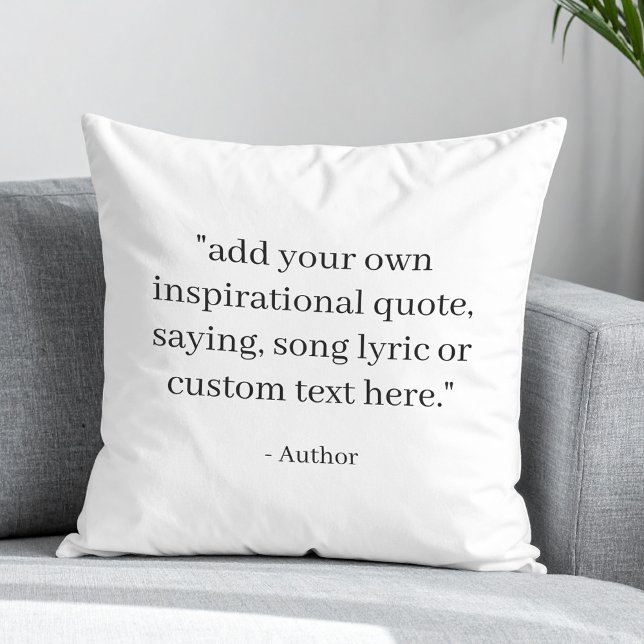 Coussin Créez Votre Propre Citation (Créateur téléchargé)