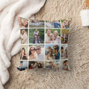 Coussin Créez votre propre collage de 16 photos